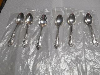 Set Of 6 Gorham Melrose Pattern Sterling Silver 6 " Teaspoons No Mono