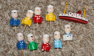 Vintage Cake Toppers Sailors Navy Nautical
