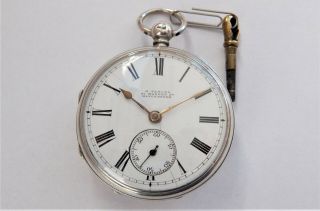1886 Silver Cased English Lever Pocket Watch H Samuel Manchester