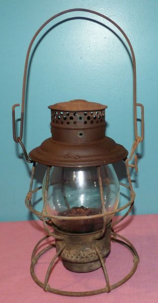 Antique 1913 Adams & Westlake Railroad Kerosene Lantern/light Clear Cnx Globe