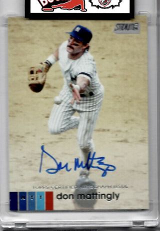 2020 Topps Stadium Club Don Mattingly On - Card Certified Issue Auto Sp Yankees