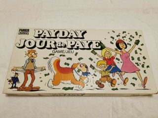 Payday Jour De Paye Parker Brothers Vintage Boardgame Bilingual 1974