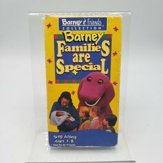 Barney Families Are Special White Vhs Tape Educational Pbs Vintage