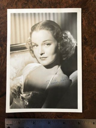 Vintage 40s 50s Signed Dorothy Hart Promo Publicity Photo Hollywood Actress