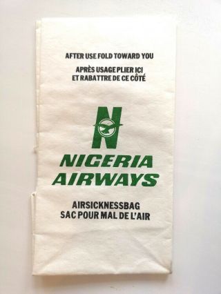 Nigeria Airways Air Sickness Bag.
