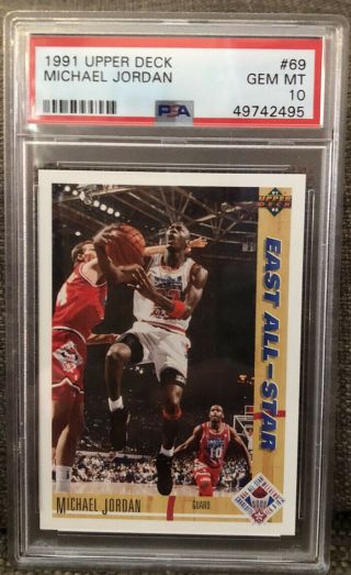 1991 Michael Jordan Upper Deck 69 Psa 10 Gem First Year Of Upper Deck Card