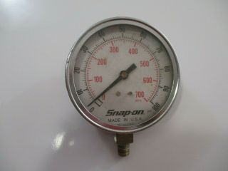 Vintage Snap On Fuel Injection Pressure 100 Pound Gauge - Snapon Mt337125