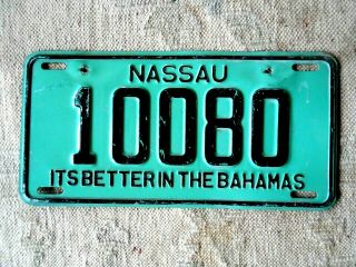 Nassau Bahamas License Plate Tag 1977 The Only Year We/slogan - Low