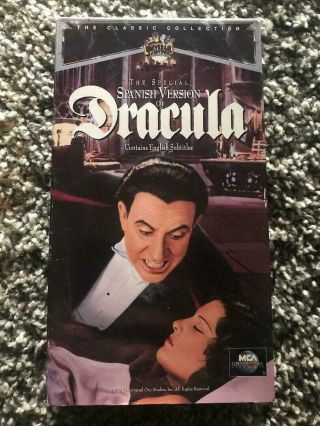 The Special Spanish Version Of Dracula - Universal Monsters Vhs Horror Vintage