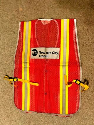 Mta York City Transit Subway Vest Obsolete Nyc Train Track Rare