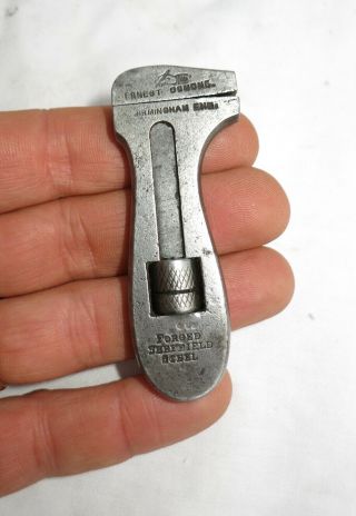 Vintage Rare Ernest Osmond 3 " Miniature Adjustable Wrench Spanner