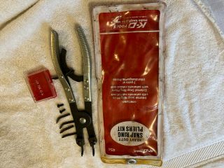 Vintage K - D Tools 454 Heavy Duty Snap - Ring Plier Kit Usa