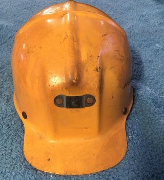Vintage Mining Safety Yellow Msa Comfo Cap Miners Hard Hat