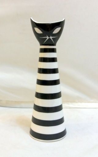 Zsolnay Pop - Art Cat Vase Mid - Century Modern Art 1960 