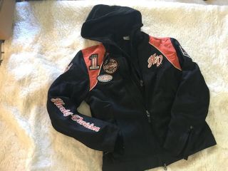 Harley Davidson Double Jacket With Hoodie Large Woman