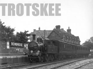 Glass Negative Southern Railways Steam Loco W13 Bembridge Isle Of Wight 1930