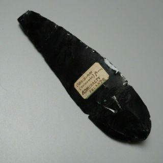 Oceanic Polynesian Papua Guinea Admiralty Islands Obsidian Spear With Label