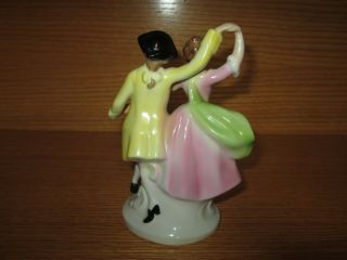 Vintage Erphila Germany US Zone Man & Woman Dancing Porcelain Figurine 2