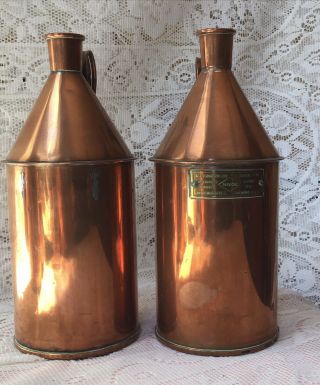 Antique Two Copper Bottles,  W & J George & F E Becker NIVOC 2