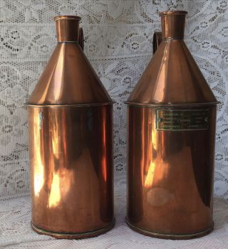 Antique Two Copper Bottles,  W & J George & F E Becker NIVOC 3