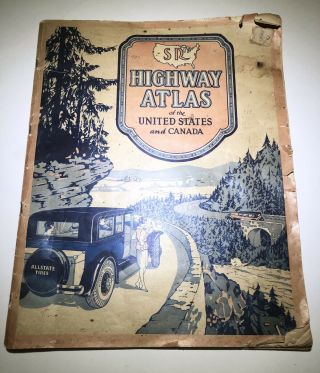 1931 Sears Roebuck & Co.  Highway Road Maps Atlas Of United States & Canada Sr
