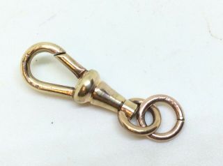 Antique Victorian 9ct Rolled Gold Dog Clip Clasp For Albert Muff Chains 2