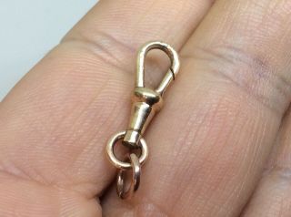 Antique Victorian 9ct Rolled Gold Dog Clip Clasp For Albert Muff Chains 3