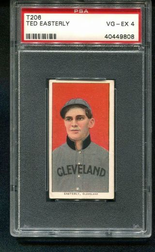 1909 - 11 T206 Piedmont Ted Easterly Cleveland Psa 4