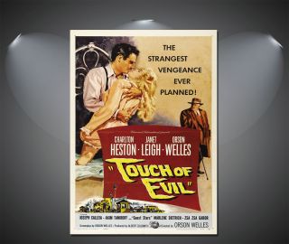 Touch Of Evil Charlton Heston Vintage Movie Poster - A1,  A2,  A3,  A4 Sizes