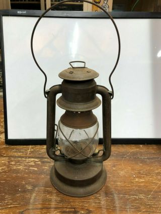 Vintage Hibbard Spencer Bartlet Ovb Lamp Lantern Kerosene 1900 Antique Rr Barn
