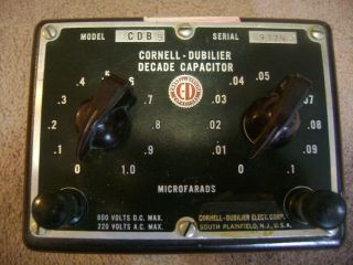 Capacitors Additive Decade Box,  Vintage Cornell Dubiler Cdb5