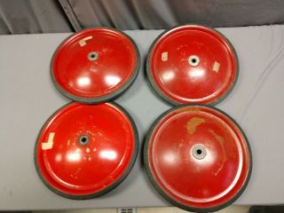 Set Of 4 Vintage Official Soap Box Derby Wheels Tires.  12” Red