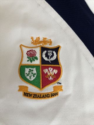 British Irish Lions Adidas VTG 2005 Shirt White Away Mens Medium Rugby Union 2