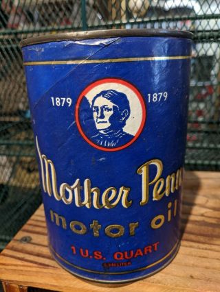 Vintage Mother Penn Motor Oil 1 Quart Can