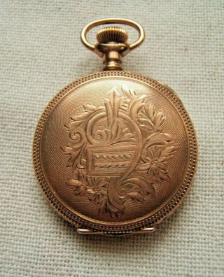 Antique Seth Thomas Pocket Watch Gold Filled Hunter Case