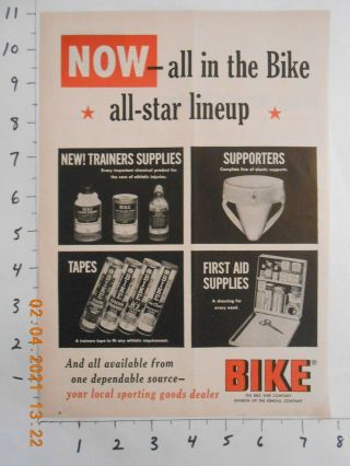 1957 Kendall Co Bike Athletic Supporter Jock Strap Vintage Print Ad Gay Interest