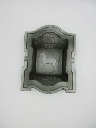 The White Horse Cellar Scotch Established 1742 Metal Ashtray Vintage Nos