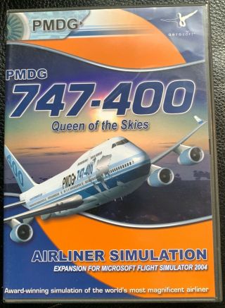 Microsoft Flight Simulator 2004 Aircraft Add - On Pmdg 747 - 400 Queen Of Skies