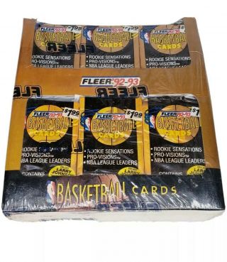 1992 - 93 Fleer Nba Basketball Box Factory 18pc 264 Cards Larry Johnson