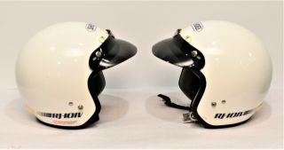 Pair Vintage Snell M90 Shoei Helmets Rj101v Small Medium 1.  1