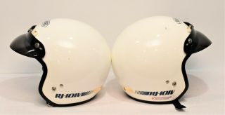 PAIR Vintage SNELL M90 Shoei Helmets RJ101V Small Medium 1.  1 3