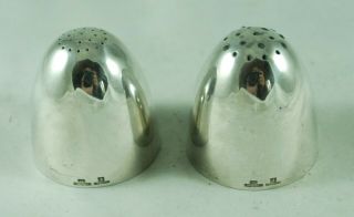Antique French Silver Plated Salt & Pepper Pots By Christofle 4.  5cm X 4.  2cm