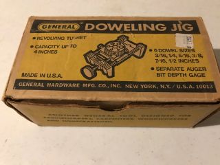 Vintage General No.  840 Doweling Jig 6 Sizes 3/16” - 1/2”