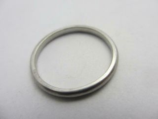 Antique Art Deco Platinum Wedding Band Ring Hallmark.  Size P 8 Usa 3.  3g 2.  12 K11