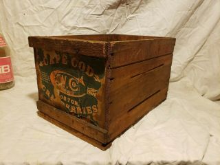Vintage Cape Cod Cranberries Wood Crate Paper Label