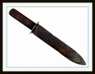 Antique American Civil War Confederate Made Fighting Bowie Knife Dagger
