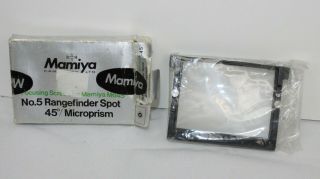 Vtg Mamiya Rangefinder Spot 45 Microprism Focusing Screen For M645 Camera