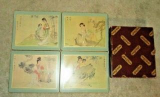 Set Of 8 Boxed Vintage Lady Clare Placemats England Nanking Ladies China
