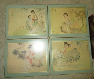 Set of 8 Boxed Vintage LADY CLARE Placemats England Nanking Ladies China 2