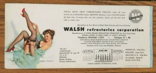 9 Vintage Ink Blotter Calendars Elvgren Walsh Refractories Corp 2